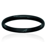 Bague Cr&eacute;ateur 'Mineralia' ruth&eacute;nium noir - 2 mm 50 must