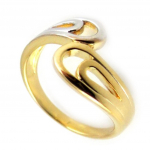 Bague Plaqu&eacute; Or 'C&acirc;lin' 2 tons 54 kuld