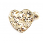 Les Tr&eacute;sors De Lily [L4479] - Micro barbell 'Love' blanc (tragus) valge