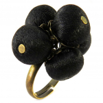 Les Tr&eacute;sors De Lily [P1668] - Bague artisanale 'Les Antoinettes' noir (fait main) must