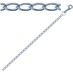 Les Tr&eacute;sors De Lily [Q8578] - Cha&icirc;ne Cheville Argent 'Cheval Diamant&eacute;e' argent&eacute; (rhodi&eacute;) - 25 cm 1. 5 mm h&otilde;be