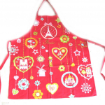 Les Tr&eacute;sors De Lily [M4556] - Tablier cr&eacute;ateur 'Paris M&eacute;daillons' rouge punane