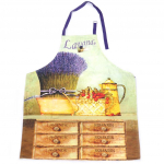 Les Tr&eacute;sors De Lily [P0986] - Tablier cr&eacute;ateur 'Lavande' vert violet lilla