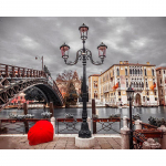 T&auml;ielik 5D-teemantmaaling multifilm maastik linn tikandid ristpistes kodukaunistus k&auml;sitsi valmistatud kingitus 25x30cm