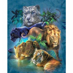 Tiger Anime Fashion 5D-teemantmaalimise tarvikud 40x50cm teemantkunst 20x15CM mitmev&auml;rviline
