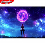 T&auml;ispuurimise &uuml;mmargune teemantmaaling 5D teemantkunsti tikandid maastik kodukaunistus 20X30CM