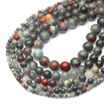 Looduslikud Aafrika verekivist &uuml;mmargused kalliskivihelmed, 15-tollised ahelaga 4 6 8 10 12 mm Ehete valmistamiseks valitud suurus 4mm 95pcs