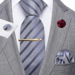 Barry.Wang Paisley lipsud meestele siidist lipsuklamber Boutonniere Hanky ​​mansetin&ouml;&ouml;pide komplekt &auml;ri pulmade kohta N-5316