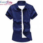 Cozy Up suvine l&uuml;hikeste varrukatega vabaaja triipudega prinditud s&auml;rgid meestele Riietus Lihtne Slim Fit Office Chemise Homme M valge
