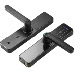 WAFU Tuya s&otilde;rmej&auml;ljelukk siseruumide elektrooniline lukk nutikas s&otilde;rmej&auml;lje paroolikaardi mehaaniline v&otilde;ti must