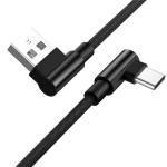 90-kraadine USB Type C Samsung XiaoMi HuaWei kiirlaadimise andmejuhtme jaoks 0.35M must