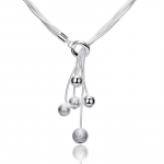 925 Sterling h&otilde;bedane Snake Chain Bead kaelakee Moe ehted