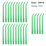 25 tk/kott hambaravi k&uuml;&uuml;narnuki v&auml;ljaviskega hambaravi imemistoru 1/4 1/8 1/16 aspiraator Green - 25PCS roheline