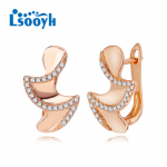 LSOOYH Clip K&otilde;rvar&otilde;ngad Roosa kulla v&auml;rvi moek&otilde;rvar&otilde;ngas naistele Cubic Zirconia &otilde;&otilde;nsad k&otilde;rvar&otilde;ngad Ehted A