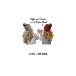 Plaastrid riietele Plaastrid T-s&auml;rk Teksad Kleebised Soojus&uuml;lekanded Uued pestavad termokleebised Kohv ja s&otilde;brad 7x5.8cm