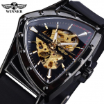 V&Otilde;ITJA Uus &uuml;lemine k&auml;ekell, silikoonrihmaga terasrihm, kolmnurkne mehaaniline k&auml;ekell Moekristall, automaatne meeste k&auml;ekell, kvaliteetne meeste k&auml;ekell