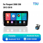 Icreative 2 dini autoraadio Peugeot 2008 208 multimeediumis&uuml;steemile 2012&ndash;2018 GPS-navigatsioon Androidi autoraadio WIFI FM Carplay