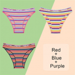 3 tk/komplekt puuvillased alusp&uuml;ksid naiste p&uuml;ksid Seksikas madala k&otilde;rgusega triibuline aluspesu S-XL &otilde;mblusteta alusp&uuml;ksid v&auml;rvilised naiste pesu S