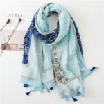 Luksuslik br&auml;nd Naiste puuvillane sall Mood Beach Printt Sall M&auml;hised Naiste Foulard Tutt Sallid Araabia Hijab Summuti Bandana Pareo One Size