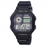 Casio noortesarja digitaalne maailmaaeg AE-1200WH-1BVDF AE-1200WH-1BV meeste k&auml;ekell must