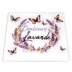Les Tr&eacute;sors De Lily [A0025] - Klaasalus  Lavender Colors  lilla valge - 20x20 cm NA lilla