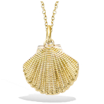 Les Tr&eacute;sors De Lily [R1692] &ndash; kullatud Coquille Saint Jacquesi ripats (pajaroog) - 18x16mm kuld