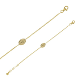 Les Tr&eacute;sors De Lily [R5485] - K&auml;sit&ouml;&ouml;na valmistatud h&otilde;bedast k&auml;ev&otilde;ru  Cross  kullatud - 12x8 mm kuld