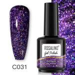 ROSALIND k&uuml;&uuml;nelakk 15 ml Glitter Color geellakid kauap&uuml;siv geel-k&uuml;&uuml;nelakk, mis on kuivatatud k&uuml;&uuml;nelampiga