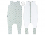 Double-sided sleeping bag with feet for kids 3-4 years old - mintleaf