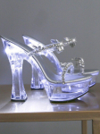 Naiste 14 cm kontsaga sandaalid helendavad Rhinestone'i &ouml;&ouml;klubi Bling Catwalk Crystal Pole Dance 10365 seeria konts, 4 cm LFD 34 h&otilde;be
