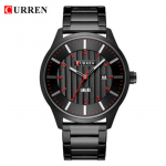 CURREN Uued parimad meeste k&auml;ekellad, terasv&ouml;&ouml;, moodne must &auml;rimeeste k&auml;ekell. Minimalistlik trend must