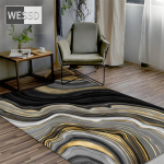 Suur must-kuldne abstraktne vaip elu- ja magamistuppa 120x180cm 1pcs