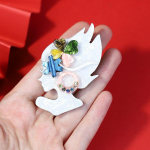 Blucome Vivid Fashion Lady Akr&uuml;&uuml;l Prossid Big Resin Armsad Lady Resin Prossin&otilde;elad naistele Riided Ehted valge