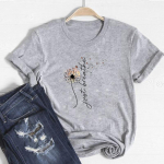 (Aasia suurus)Naiste prinditud s&auml;rk akvarellstiilis lilleline naiste graafiline riietus vabaaja l&uuml;hikeste varrukatega T-s&auml;rk Moodne T-s&auml;rk S