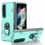 Z Fold4 Fold3 &uuml;mbrisele Samsung Z Fold 2 1 l&ouml;&ouml;gikindel p&otilde;rutuskindel kriimustusvastane mecha &uuml;mbris, must roheline sinine for Galaxy Z Fold 4 taevasinine v&auml;rv