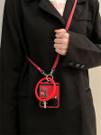 Korea luksuslik Crossbody kaelapael, nahast rihm Bunny must triibuline &uuml;mbris Samsung Galaxy Z Flip3 Zflip4 Z Flip 3 4 5g kate Samsung Z Flip 4