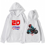 Mehed Naised Mood Spordir&otilde;ivad Fabio Quartararo 20 kapuutsid El Diablo Fan Art Superbike Moto GP dressipluus Harajuku vabaaja graafiline t&auml;navariietus XS valge