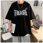 Meeste T-s&auml;rgid Graafilise tr&uuml;kiga kirjaga Moebr&auml;ndi t-s&auml;rgid meestele &uuml;lisuured t-s&auml;rgid Meeste r&otilde;ivad Vabaaja T-s&auml;rgid Meeste Suvine Korea Retro M must