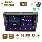 Mazda 3 2003-2009 jaoks koos nupunupuga Android autoraadio Multimeediumipleier Navigatsioon Stereo GPS 2 Din Carplay 2+32GB 1+16GB
