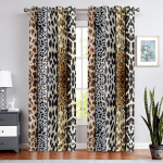 Metsloomad Prindiakna kardin Elutoa pimendavad kardinad Magamistoa Leopard Kodukaunistus Esteetilised 2 paneeli W53.5 X H114cm X 2