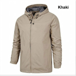 Mehed kevad-s&uuml;gis tuulekindel veekindel &otilde;hukesed jakid &otilde;ues matkamine m&auml;gironimine kalajope Tuulejope Spordikapuutsid XXXL khaki