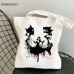 Bungou Stray Dogs ostukott puuvillane bolsa taaskasutuskott korduvkasutatav ostukott kangast boodschappentas &ouml;kokott kandekott toile 24*26cm