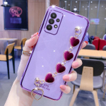 Luksuslik Love Heart k&auml;ev&otilde;ru katte&uuml;mbris Samsung Galaxy A52 A72 A32 A52s A53 A73 A33 A23 A13 4G 5G silikoonist pehme kaitsekate A72 (4G 5G)