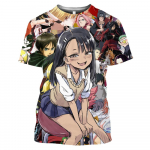 Anime Nagatoro 3D prinditud T-s&auml;rk Meeste Naised Jaapan Mangas &Auml;rge m&auml;ngige minuga Harajuku s&auml;rk Hentai Seksikad t&uuml;drukud T-s&auml;rgid Topid 6XL