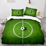Voodipesu &Uuml;heinimesevoodi kaheinimesevoodi t&auml;issuuruses 3D jalgpallimat&scaron;i tr&uuml;kitud padjap&uuml;&uuml;r ja tekikate 2/3 magamistoaga pere voodipesu komplekti UK Single 135x200cm