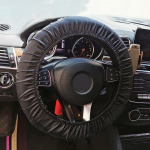 Universaalne must tolmukindel &otilde;likindel autoistmekaitse roolikattega, pagasiruumi matt autoremondiks/kaubaveoks Steering Wheel Cover gray