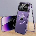 Luksuslik suure kaamera objektiivi alumiiniumist metallist &uuml;mbris iPhone 15 14 13 12 Pro Max Plus Magsafe magnetilise juhtmevaba laadimise l&ouml;&ouml;gikindel telefoni kate For iPhone 12 must