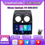 9-tolline Android Nissan Qashqai J10 2006-2013 autoraadio Multimeedia videopleier GPS-navigatsioon WIFI 1+16GB