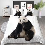 3D hiiglasliku panda mustriga voodipesukomplekt voodipesu voodipesu komplekt voodipesu kate padjap&uuml;&uuml;r 2/3 t&uuml;kki kodukaunistus pehme mikrokiud Baby 100x135cm