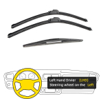 3 TK Nissan X-Trail T31 jaoks 2007-2013 24  16  14  eesmised tagumised klaasipuhasti harjad esiklaas esiklaasi aknal&otilde;ikuri tarvikud 2008 2009 2010 2011 2012 2013
